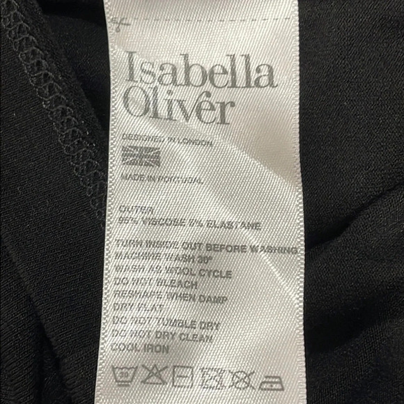 NWOT Isabella Oliver Brunswick Black Maternity Dress Ruched  One Shoulde… - Picture 12 of 16